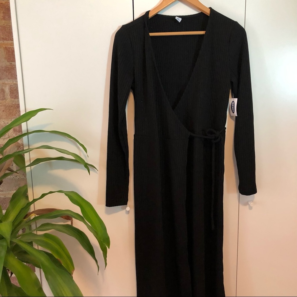 Old Navy Black Wrap Dress
